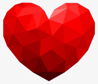 3d Geomatric Heart Png Transparent - Geometric Love Heart #7748975