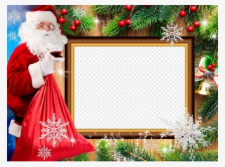 Santa Claus Free Photo Frame Free Download - Santa Claus Photograph Png #7750128