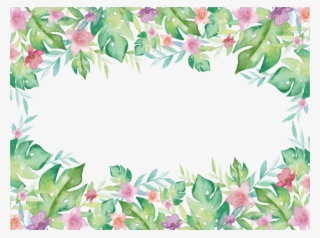 Watercolor Euclidean Plant Vector Border Free Hd Image #7751699