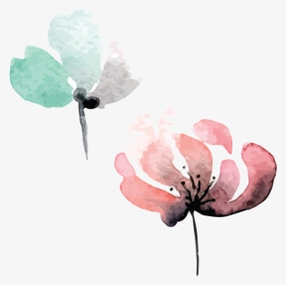 Hand Painted Painted Petals Hd Flower - Watercolor Paint #7754161