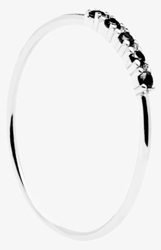 Black Misty Silver Ring - Bangle #7754685