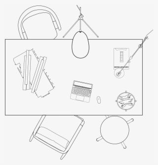 Desk Top View Dwg - Sketch #7755416