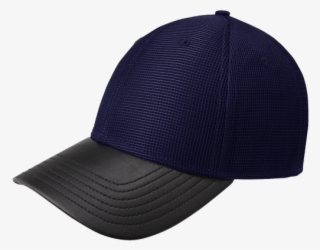 Jon Blue Mesh Leather Visor Snapback Baseball Cap Gents - Mockup Topi Png #7755505