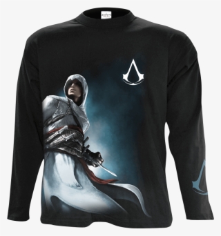 Assassins Creed Altair Side Print Long Sleeve T Shirt - Altair Assassin's Creed Halloween Outfits #7757183