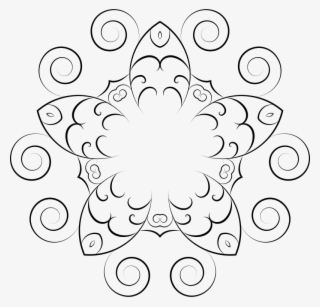 Png Photo - Line Art Design Flower Simple #7757361