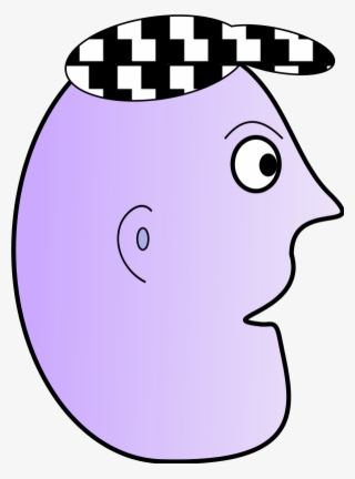 Cartoon Man Face Profile Wearing Cap - Clip Art #7757398
