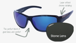 Spotters Sunglasses Vector Gloss Black Frame With Stone - Sunglasses #7757406