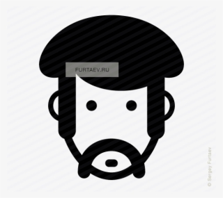 Vector Icon Of Male Face With Moustache - Illustration #7757568