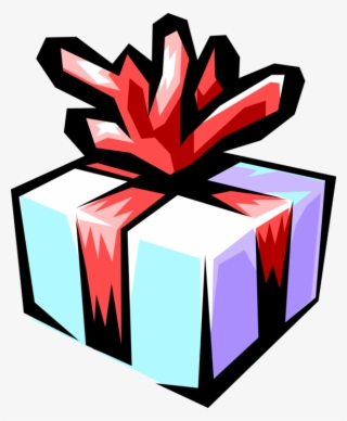 Vector Illustration Of Birthday Gift With Red Ribbon #7758810
