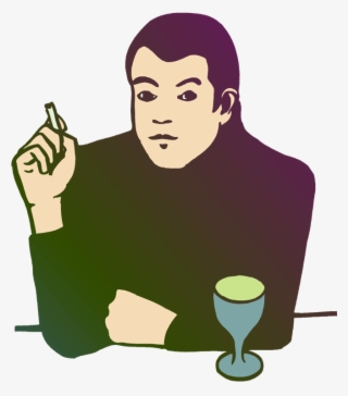 Drinking Smoking - Men Smoking And Drink Alcohol Animation #7759812