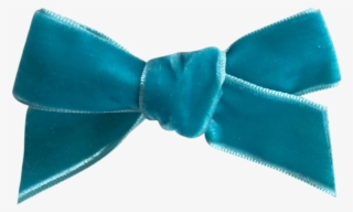 Image Of Teal French Velvet Bow Clip - Satin #7759891