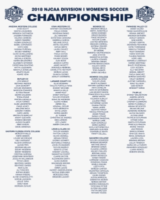 2018 Njcaa Women's Soccer Di National Championship - Publication #7763479