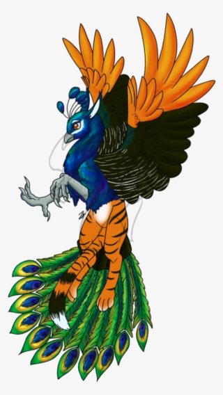 Peacock Gryphon - Illustration #7765895