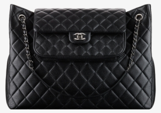 Grained Calfskin Shopping Bag - Chanel Tote With Flap #7766696