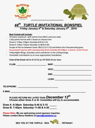 January 4 @ - Burlington Golf And Country Club #7768931