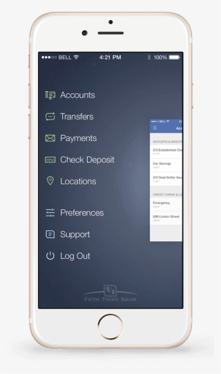 Rendering Of Fifth Third Bank Home Screen Of Their - Mobile Device #7769973