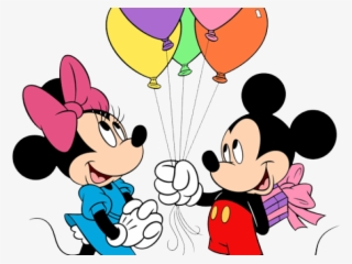 Mickey Mouse Clipart Ballon - Cartoon Mickey Mouse And Minnie Mouse #7770227