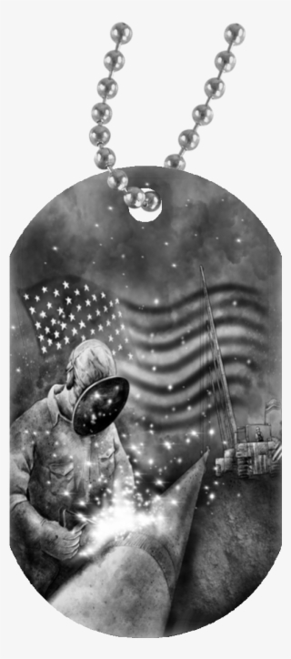 Custom Welder White Dog Tag Necklace - If I Could Give You One Thing #7770230