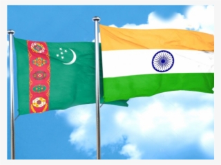 Presentation Of Credentials By The Ambassador Of Turkmenistan - India And Indonesia Flag #7772488