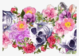 Day Of The Dead Clipart Border - Artificial Flower #7772552