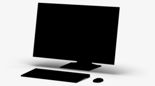 Computer Silhouette - Led-backlit Lcd Display #7772858