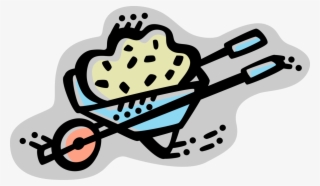Vector Illustration Of Hand-propelled Wheelbarrow For #7772937