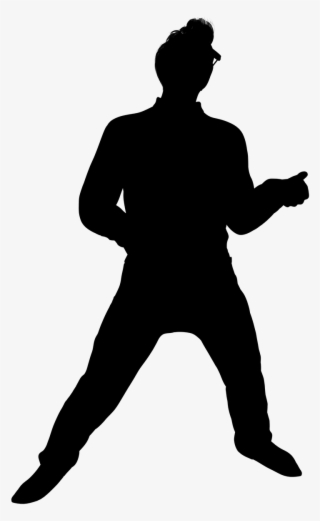 Silhouette Man Casual - Karate Clipart #7773349