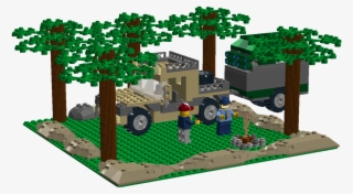Off-roader With Camper Trailer - Tree #7773505
