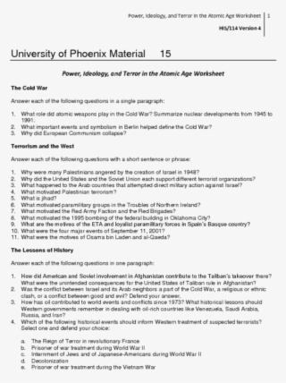 Cold War Essay Questions Answers - Atomic Age Paragraph #7773728
