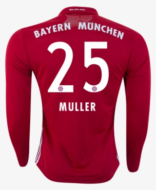 Bayern Munich 16/17 Ls Home Jersey Müller - Long-sleeved T-shirt #7773803