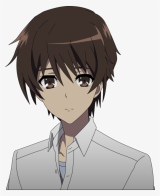 Anime boy brown hair brown eyes