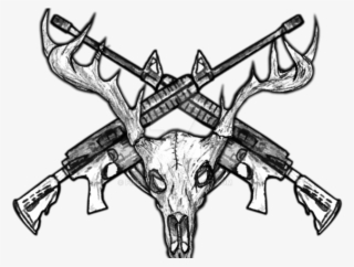 Rifle Clipart Skull Crossed - Illustration #7775857