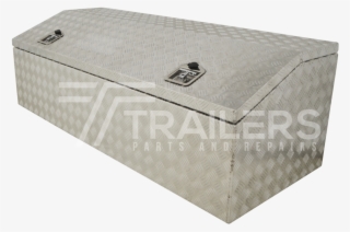 Chest Style Aluminium Checker Plate Tool Box - Box #7776213