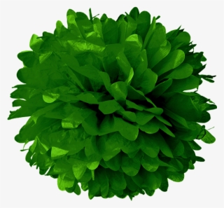 Dark Green Tissue Pom Poms - Orange Pom Poms Png #7776378