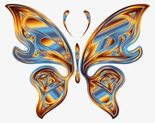Big Image - Rainbow Butterfly Png Transparent #7776717