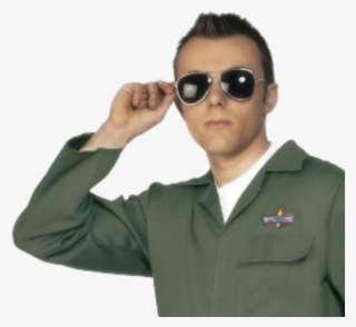 Aviator Sun Glasses - Fighter Pilot Uniform #7777828