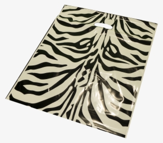100 15″ X 18″ X 3″ Zebra Print Design Polythene Carrier - Pattern #7778522