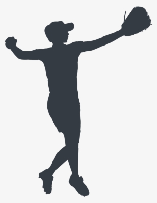 Athlete Silhouette - Softball Watercolor Painting #7779132