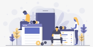 Web Development - Flat Design People #7779136