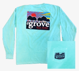 Comfort Color Ole Miss Long Sleeve Tee 'the Grove' - Grove T Shirt #7779756