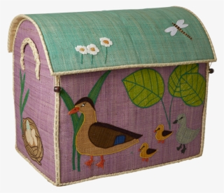 Large Ugly Duckling Story Themed Raffia Toy Storage - Rice Dk Toy Basket The Ugly Duckling #7784405