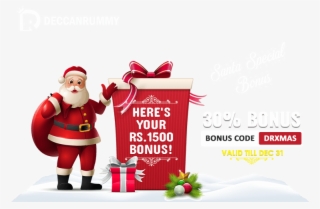 1500 Bonus With Santa Special Bonus Offer - Santa Claus Merry Christmas And Happy New Year #7785016