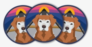 Golden Retriever Sticker For Water Bottle, Cooler, - Sticker Tumblr Golden Retriever #7785738