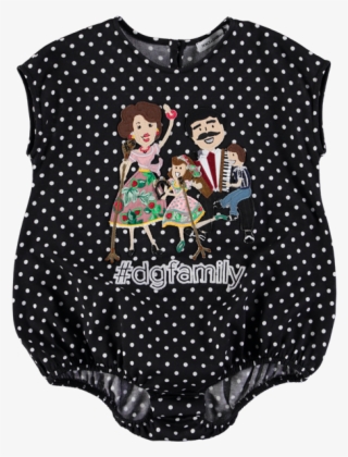 Picture Of Babies "dg Family" Applique Polka Dot Bodysuit - Dress #7786016
