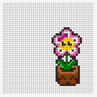 Pink Daisy In Pot Perler Bead Pattern / Bead Sprite - Bead #7788191