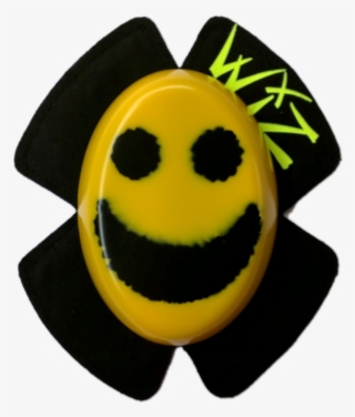 Black On Yellow Smiley Face - Knee Sliders Wiz Isle Of Man #7788380