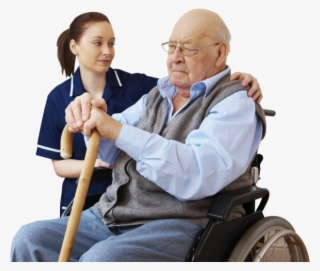 Elderly With His Personal Nurse - Sitting #7788545