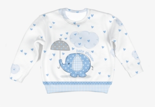 3d Cute Elephant Baby Shower Kid Full Print Hoodie - Hd Baby Shower Elefante #7789962