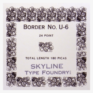 Border No - U-6 - Label #7791004