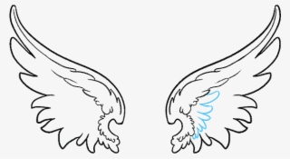 Clip Art Black And White Download How To Draw Angel - Angel Wing Drawing Png #7791482